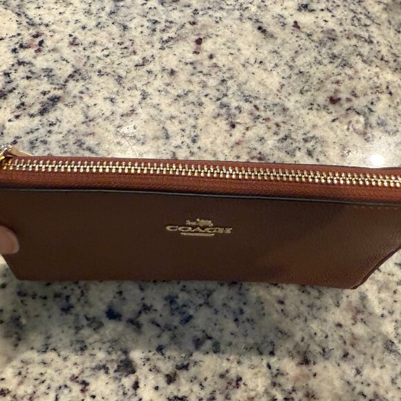 Coach Zip-around Brown Leather Wallet - New - Picture 4 of 5